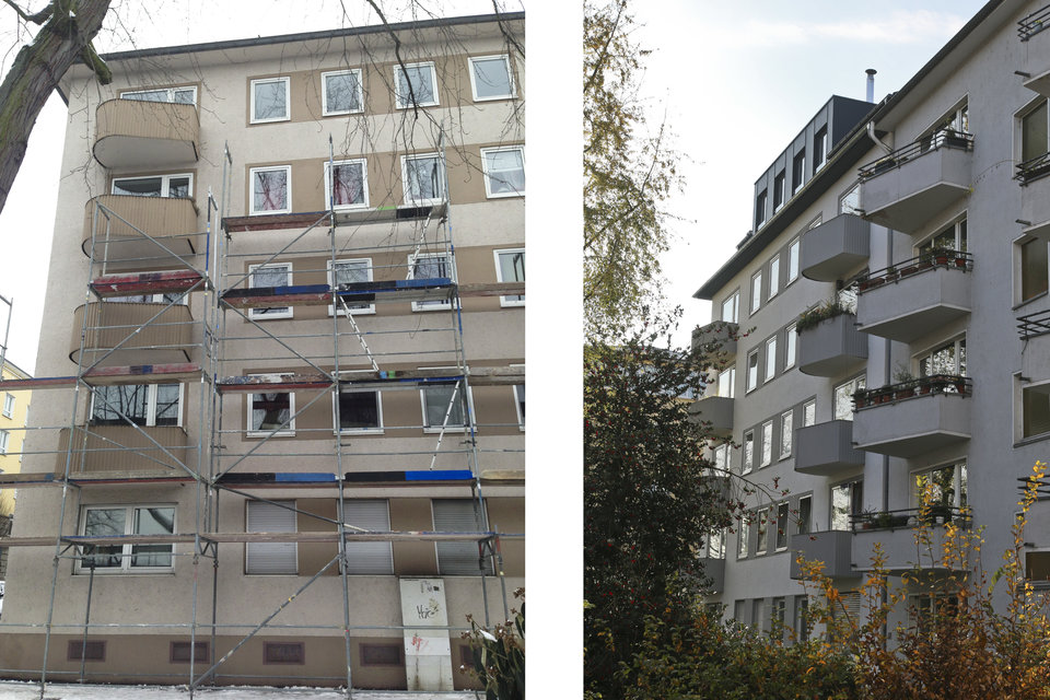 Ansicht Straße Bestand/Umbau