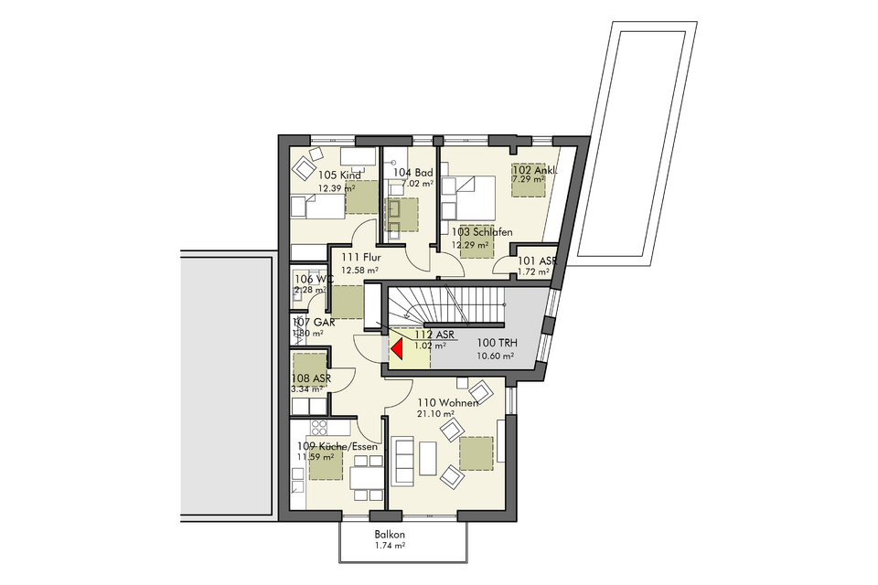 Grundriss 1. Obergeschoss