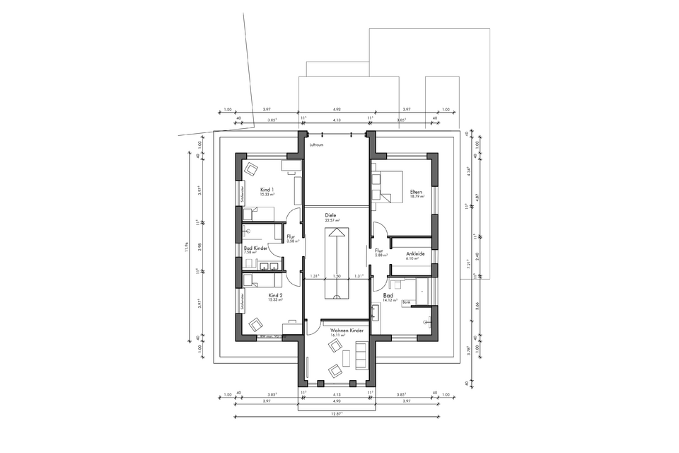 Grundriss Staffelgeschoss